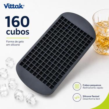 Imagem de Vittak Forma De Gelo Silicone Mini Cubos 160 Furos Pequenos Drink Bar 
