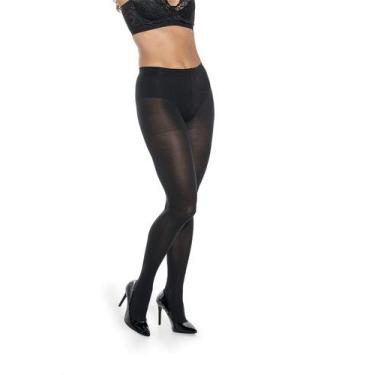 Imagem de Meia Calça Grossa Fio 80 Opaca Dantelle Moda Confort Inverno Cor:Preto