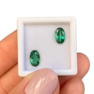 Imagem de Turmalina Verde Azulada Oval Par 1,97ct - ENE2ESE