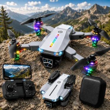 Imagem de Drone Profissional S108 Câmera 4K Ultra HD Controle com Tela LCD GPS E