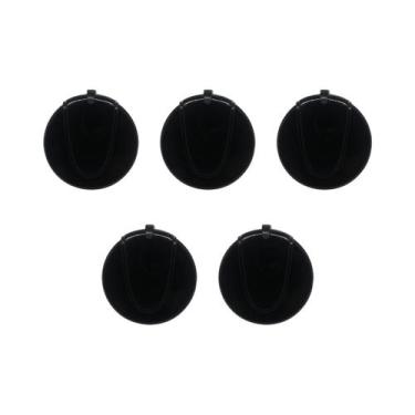 Imagem de Kit 5 Botão Manipulador Preto Fogão 4 Bocas Moderatto Fratello Pertutt