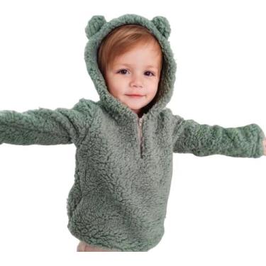 Imagem de Casaco De Inverno Pelinho Para Bebê C/ Capuz Teddy Unisex - Ahoba Baby