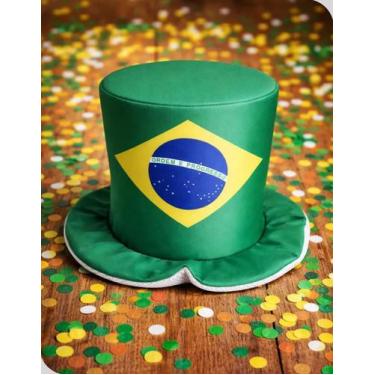 Imagem de Chapéu Cartola Brasil Verde e Amarelo Copa do Mundo - LAUBEN