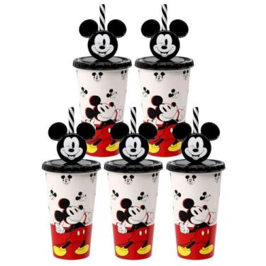 Imagem de Kit Copos Mickey 500ml Lembrancinha Festa Infantil Sacola Surpresa Ani