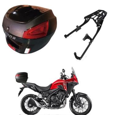 Imagem de Baú Bauleto 29l com Suporte com Baú Superior Nx 500 2026 - AWA, Preto 