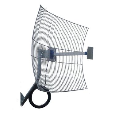 Imagem de Antena Direcional para Internet PQAI2510-01 25 DBI 2,4 GHZ com Kit de Fixação e Cabo RG213 Proeletronic