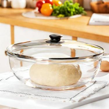 Imagem de Tigela de Mistura Bairuiin de Vidro 5,7L com Tampa Resistente ao Calor