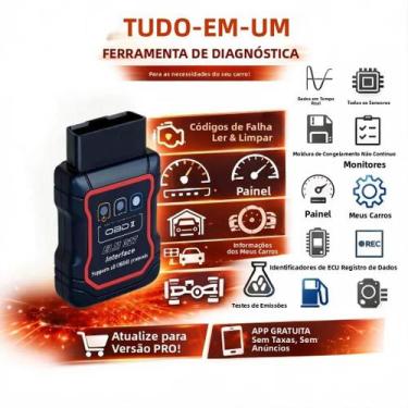 Imagem de Scanner OBD2 Bluetooth ELM327, Ferramenta De Diagnóstico Automotivo Pa