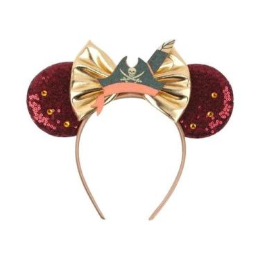 Imagem de Tiara De Orelhas De Rato Para Mulheres Com Lantejoulas E Laço, Acessór