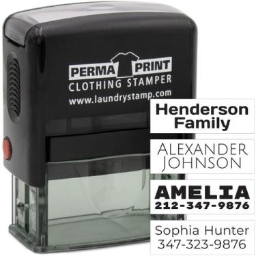 Imagem de Carimbo para Roupas PermaPRINT com Tinta Preta - Rubber Stamp Creation