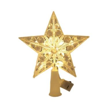 Imagem de Estrela De Natal LED Transparente De 15cm Para O Topo Da Árvore, Ornam