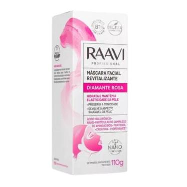 Imagem de Máscara Raavi Facial Diamante Rosa 110g - Raavi Profissional