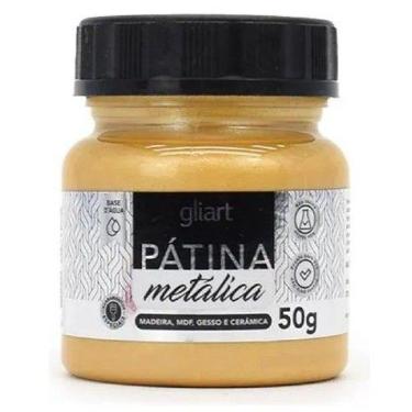 Imagem de Patina Metalica Gliart P/ Mdf Gesso Ceramica Selecione a Cor, DOURADA,