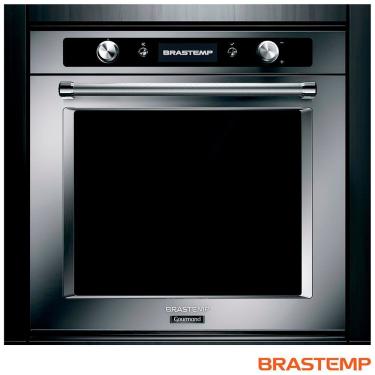 Imagem de Forno de Embutir Elétrico Brastemp BOC60BR 73L Gourmand Inox com Função Convecção e Meat Control 220V