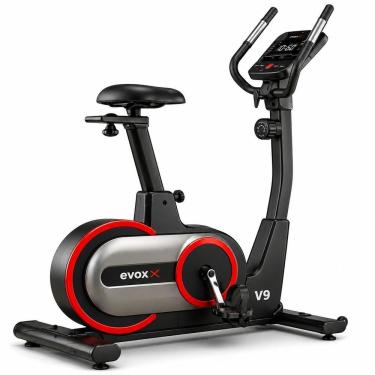Imagem de Bicicleta Ergométrica Evox Fitness V9 Vertical Magnética Disco 10kg 15 Níveis Suporta 130kg Uso Residencial Comercial