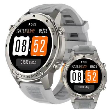 Imagem de Smartwatch Brave IP 69K Relógio Inteligente Bluetooth Prata Tela Touch