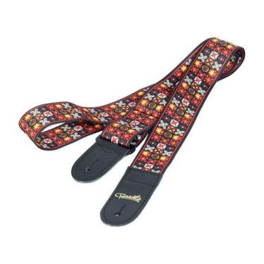 Imagem de Correia Tonante de Poliester Design Jimmy Hendrix Woodstock Vermelha T