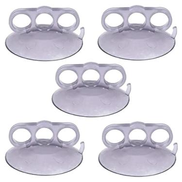 Imagem de 5 Ventosa Garra 3 Dedos PVC Cristal 110mm Martelinho De Ouro