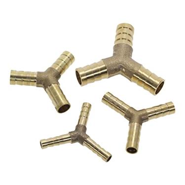 Imagem de Encaixe de tubo de emenda de latão T XYU Tipo Mangueira Barb 4mm 6mm 8mm 10mm 12mm Cobre Farpado Conector Acoplador Adaptador, 3way, Y, 14mm Barb