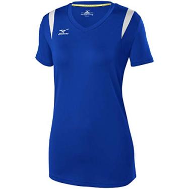 Imagem de Mizuno Camiseta Juvenil Balboa 5.0 Manga Curta Voleibol Royal/Prata