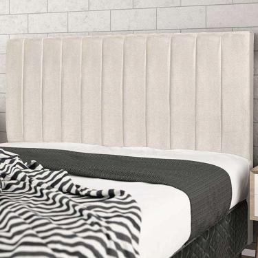 Imagem de Cabeceira Leblon Para Cama Box Casal 144 cm Suede Bege - SSX Multicoisas