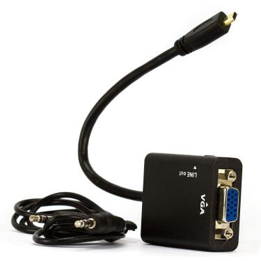 Imagem de Cabo Adaptador Micro HDMI para VGA - Cirilo Cabos
