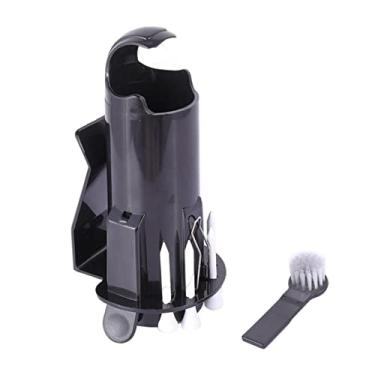 Imagem de Newmind Suporte de clipe portátil de bola de armazenamento com escova de nylon ferramenta de limpeza de divisão com escova