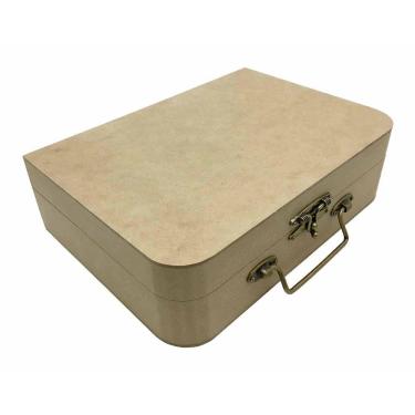 Imagem de Maleta Mdf Alça Metal Com Fecho E Dobradiça - M - 40X28X12