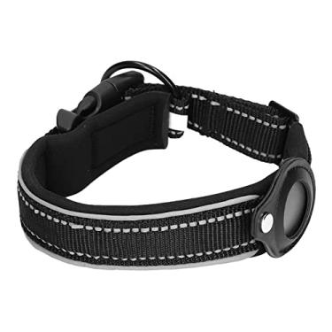 Imagem de Coleira reflexiva para cães, segura, confortável, náilon, coleira, fivela, design macio, para, gato, para, cães médios(Código M)