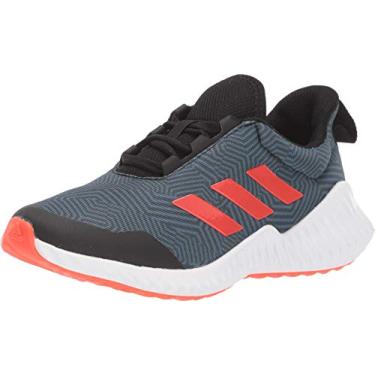 Imagem de Tênis de corrida infantil Adidas Fortarun Wide, Black/Solar Red/Tech Ink, 13 Little Kid