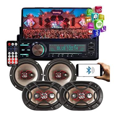 Imagem de Bravox Kit Fácil + Radio Tay Tech Cel - Kit de Alto Falantes e Rádio para Carro - Bluetooth, Auxiliar - USB - 2x Alto-falantes 6" - 5kg