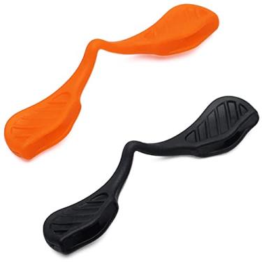 Imagem de Mryok 2 pares de almofadas de nariz de reposição para óculos de sol Oakley Hydra OO9229 - laranja e preto