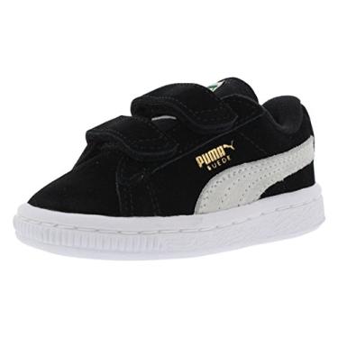 Imagem de PUMA Suede Classic 2-Strap Sneaker , Black/White, 6 M US Toddler