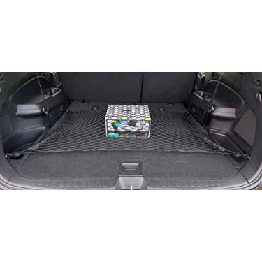 Imagem de Rede de carga de malha elástica para porta-malas automotivo estilo piso para Honda Pilot 2016-2022 - Acessórios para carro - Organizador e armazenamento premium de porta-malas - Rede de carga para SUV - Organizador de veículos para Honda Pilot