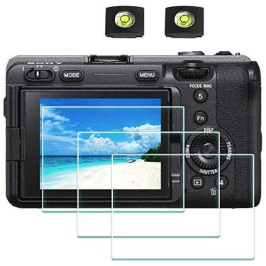 Imagem de ULBTER Protetor de tela para câmera Sony ZV-1 / Alpha FX3 e acessórios de capa de sapata com dureza 9H ZV1 ILME-FX3 vidro temperado resistente a arranhões e impressões digitais [3 + 2 peças]