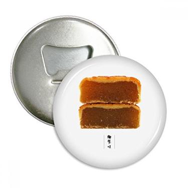 Imagem de Coconut Moon Cake Mid-Autumn Festival abridor de garrafas ímã de geladeira emblema multifuncional
