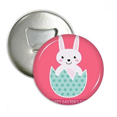 Imagem de Feliz Dia da Páscoa Ovo Coelhinho Ilustração Abridor de Garrafas Imã de Geladeira Emblema Multifuncional