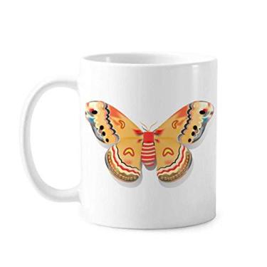 Imagem de Caneca de cerâmica borboleta chinesa 3D em cor laranja cerâmica xícara de café porcelana louça