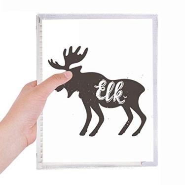 Imagem de Caderno de papel diário de folhas soltas com estampa de animais preto e branco