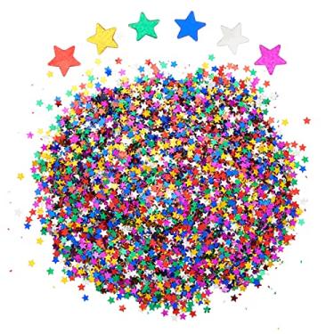 Imagem de (Multi-colored) - Star Confetti - Multi-Colour Confetti, Metallic Glitter Confetti for Balloons, Tables, Weddings, Crafts, Bachelorette Party Supply Decoration - 0.3cm , 210ml