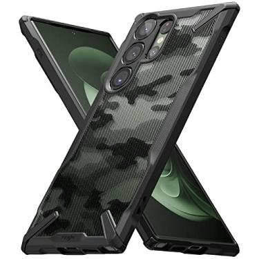 Imagem de Ringke Capa Fusion-X para Samsung Galaxy S23 Ultra [recortes precisos para lentes de câmera] Capa protetora reforçada à prova de choque reforçada - preto camuflado