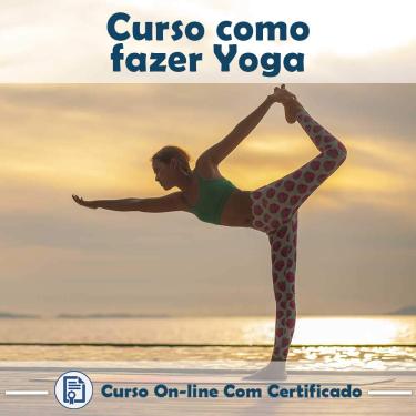 Imagem de Curso online em videoaula Básico sobre Yoga com Certificado + 2 brindes