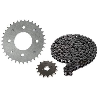 Imagem de Kit C 100 Biz (98 , 05) / C 100 Biz + (02 , 05) 35Z X 15Z Com Corrente 428H X 108L , Titanium (1045) , Riffel