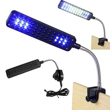Imagem de Luminária Aquário Clip 48 Led branco azul Bivolt Flexível GT834 - Lorben