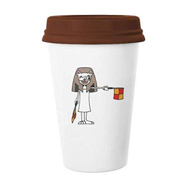 Imagem de Taça de cerâmica de cerâmica de árbitro indica bandeira desenho mamãe caneca de café bebendo vidro bebendo cerâmica copo