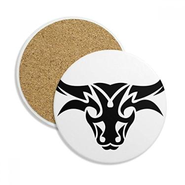 Imagem de Constellation Touro Zodíaco Símbolo Coaster Cup Caneca de proteção de mesa Pedra absorvente