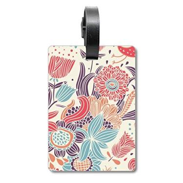 Imagem de Folha Bud Flower Tinta para Bagagem Etiqueta Cartão de Bagagem Scutcheon Etiqueta