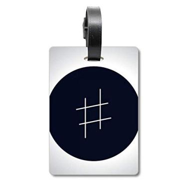 Imagem de White Music Signature Bolsa de mala preta com etiqueta para cartão de bagagem