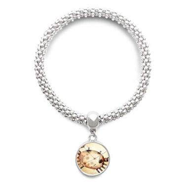 Imagem de DIYthinker Junho de julho, Constelação de Câncer do Zodíaco Pulseira de Prata Pingente Redondo Corrente de Joias