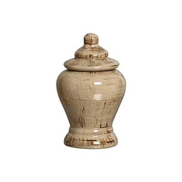 Imagem de Pote Siena Pequeno Ceramicas Pegorin Palha Fumê Pequeno